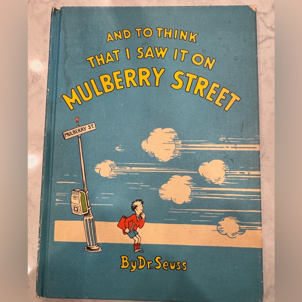 Vintage Dr. Seuss Mulberry Street Book Club Edition Hardcover 1937